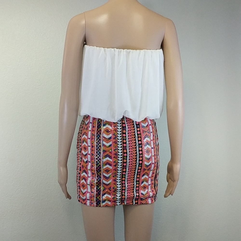 [B Sharp] Draped Front Embellished Graphic Skirt - image 5